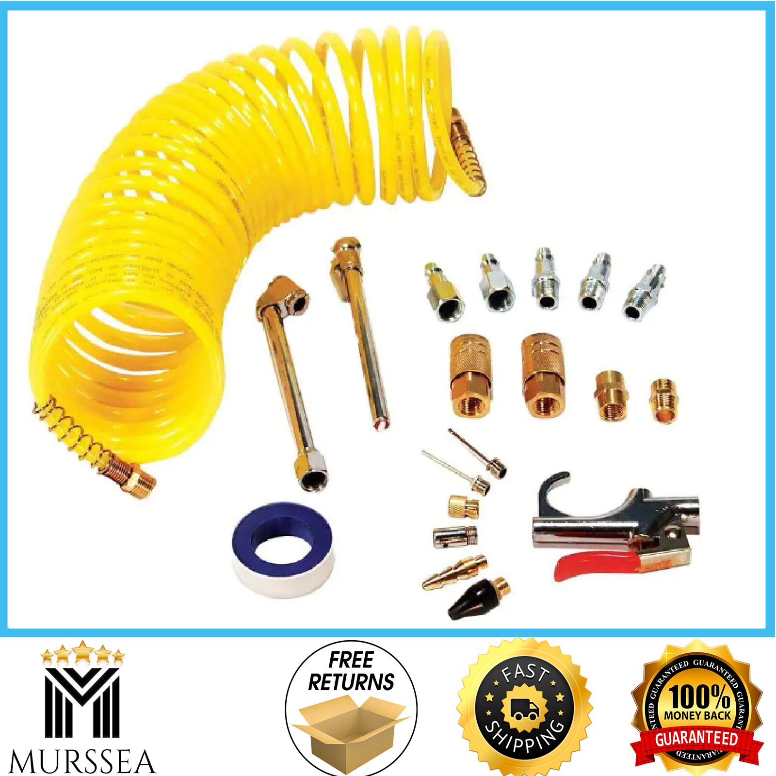 Accessory Kit W/ 25 Ft. Recoil Hose 20-piece Starter Set Com