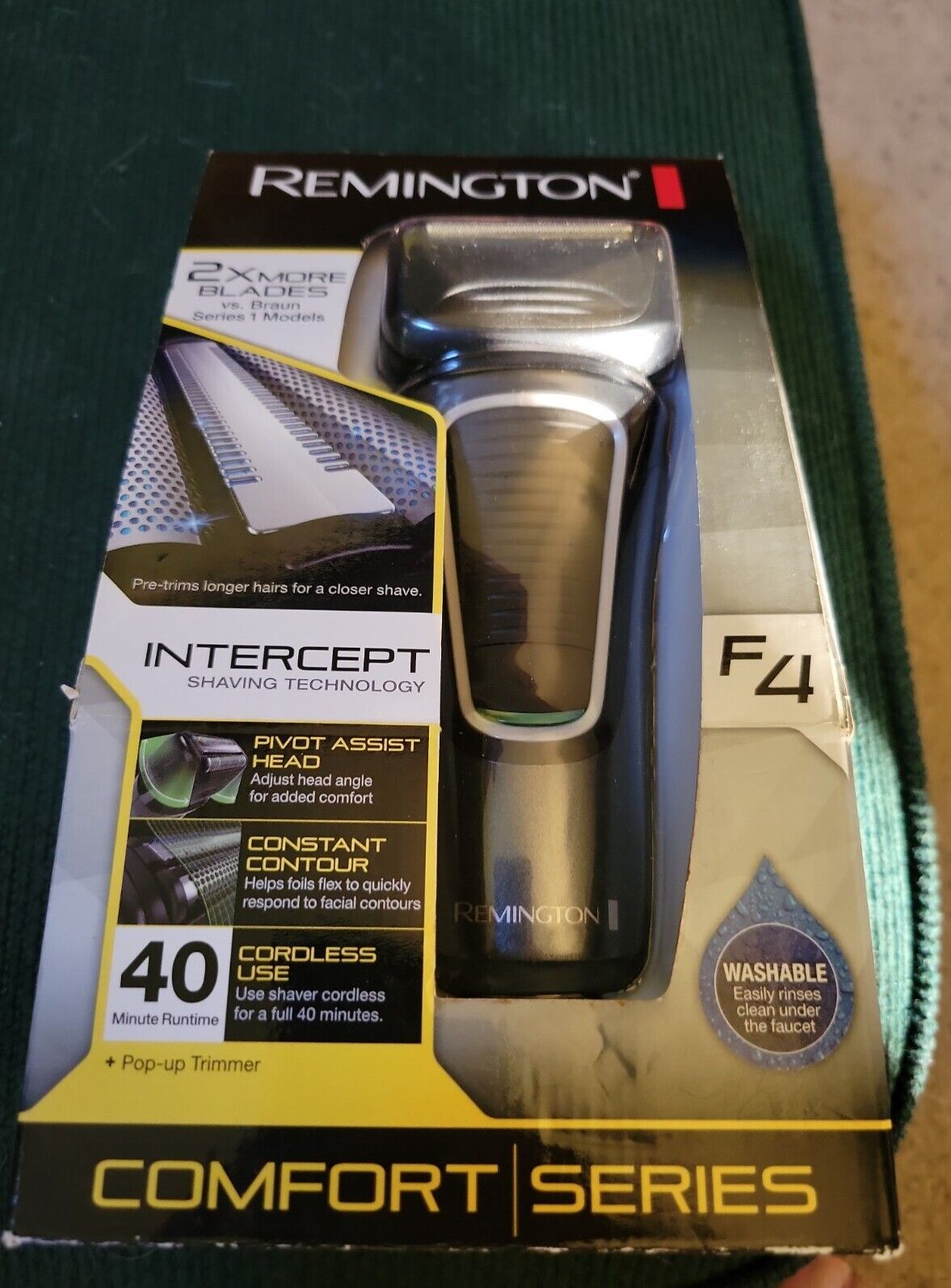 Remington Men's PF7400 F4 Waterproof Comfort Series Rechargeable Foil Shaver  NIB 74590538007 | eBay