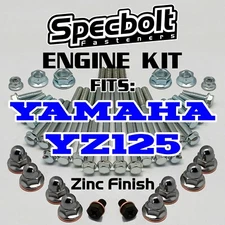 YZ125 Engine Bolt Kit for Rebuild of Yamaha YZ 125 Specbolt OE ZINC Fasteners