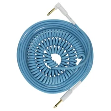 Pig Hog "Half Coil" Instrument Cable, 30-Foot, Daphne Blue
