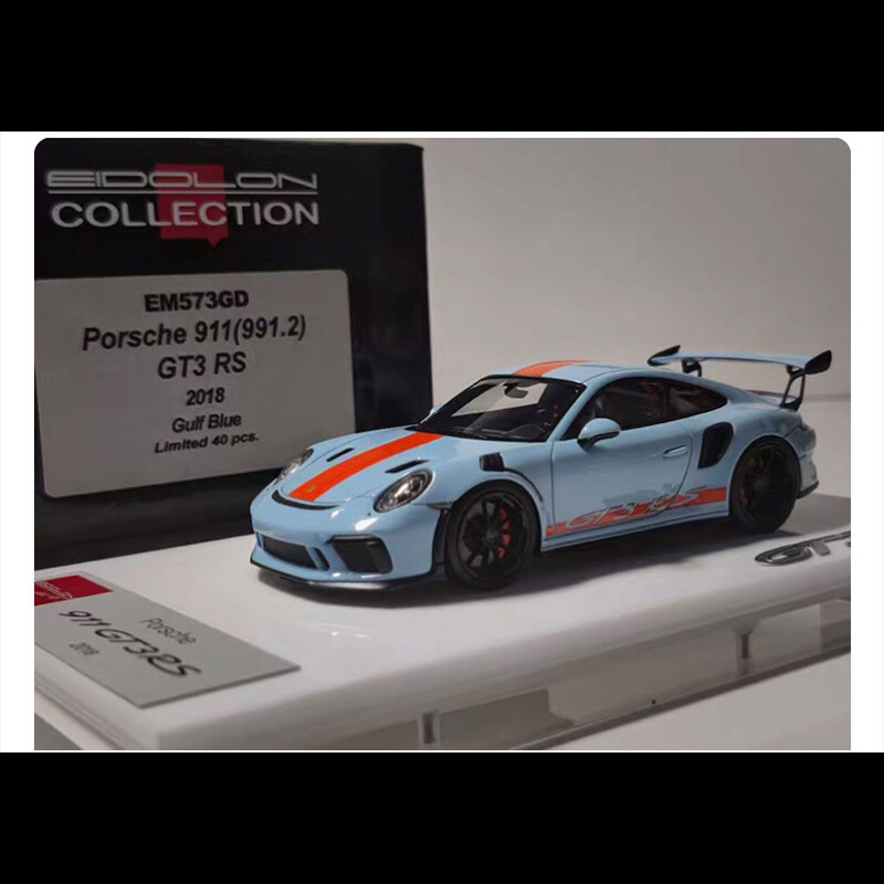 Rare MAKE UP 1:43 Scale Porsche 911 GT3 RS Gulf 2018 Diecast Rare MAKE UP 1:43 Scale Porsche 911 GT3 RS Gulf 2018 Diecast