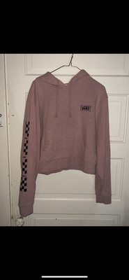 Vans Off The Wall Hoodie Sweatshirt Pullover Womens Cropped Medium Long Sleeve