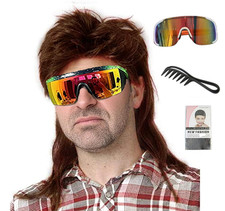 Mullet Wigs for Men,Joe Dirt,Emo Wig,80S Costumes Fancy Party Accessory Cosplay