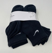 Nike Everyday Cushioned Ankle Socks 6-Pair Pack Black - Size M YTH 5Y-7Y