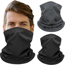 2 Pack Winter Neck Warmer & Ski Face Mask for Men&Women - Cold Weather Fleece Ne