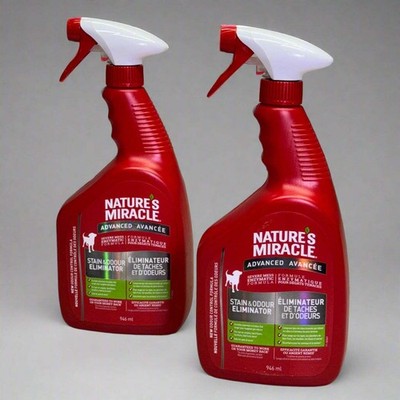 NATURE'S MIRACLE (2 PACK) Advanced Stain & Odour Eliminator 946 ml, Red