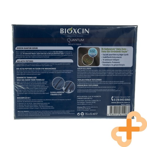 BIOXCIN QUANTUM Haar Verdickung Serum Mit Peptide & Biocomplex B11 15 x 6 ML - Bild 2 von 24