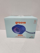 NEW Groove Onn Waterproof/Wireless LED Speaker - Bluetooth IPX6 Blue 11 Hours  