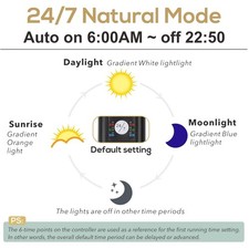 42W Aquarium LED Light, 24/7 Lighting, Timer, 7 Colors