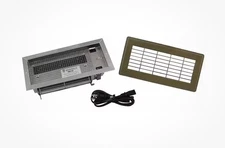 Duct Booster 4 In. X 12 In. Steel Register Booster Fan, Brown with Silent Blower