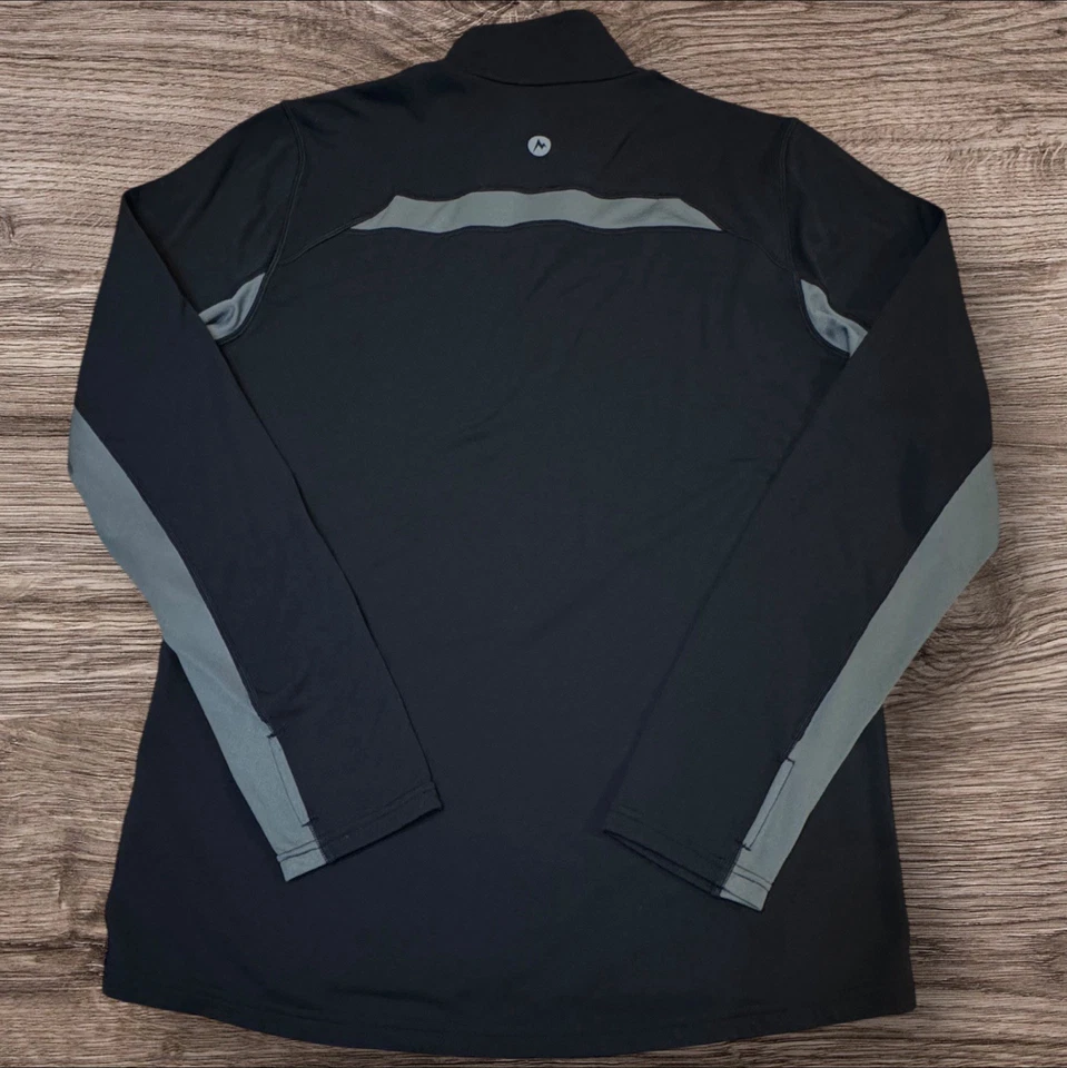 男式 Marmot Excel 深锌灰色风暴半拉链拉过上衣 M 码 — 第 2/4 张图片
