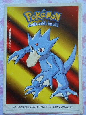 AKWAKWAK / GOLDUCK #55 - DUNKIN BOOMER 2000 - POKEMON KARTE - MITTLERER ZUSTAND