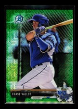2017 Bowman Chrome Mega Green Refractor #BCP10 Chase Vallot 19/99
