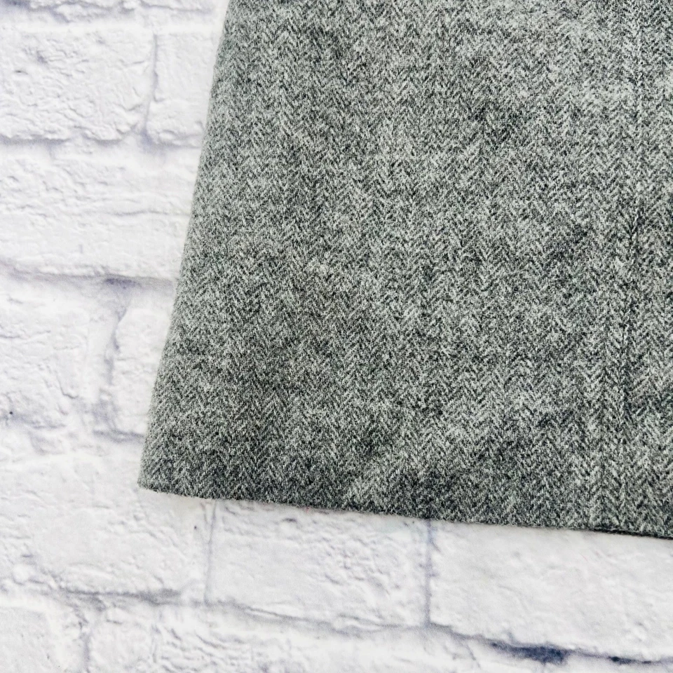 Falda Talbots Petites para mujer gris espiga mezcla de lana línea A talla 0P Foto 4 de 4