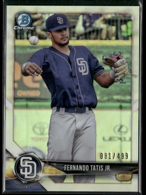 2018 Bowman #BCP114 Fernando Tatis Jr. Chrome Prospects Refractor #/499