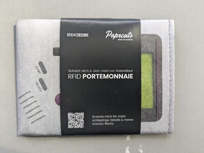 Paprcuts RFID Portemonnaie Geldbörse Game Boy
