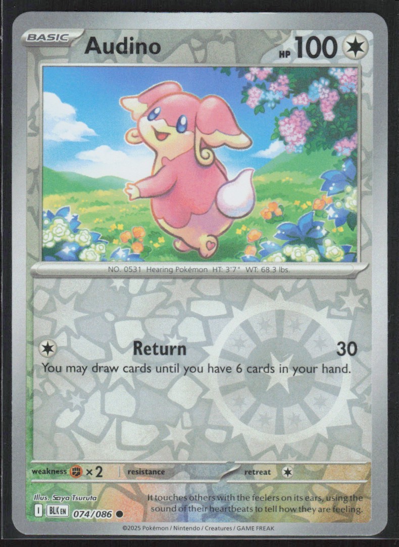2025 Scarlet & Violet Series - Black Bolt Audino Common #74