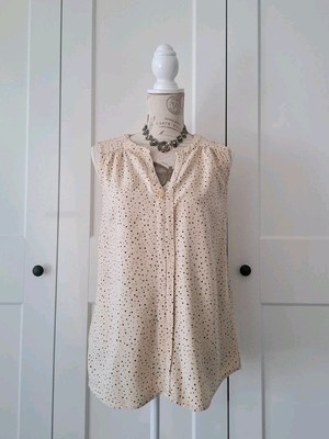 Damen Viskose Bluse Tunika Shirt Vero Moda Gr. M gelb ärmellos