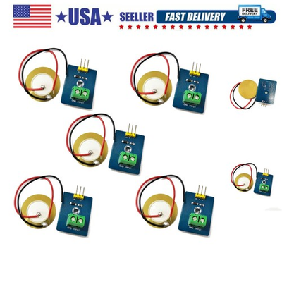 #ad 5pcs Piezoelectric Sensor Analog Ceramic Vibration Sensor Module Piezoelectri... $17.99