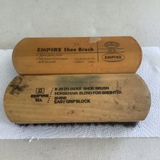 VTG Pair of Empire Shoe Brush Horse hair Blend Boot cleaning Polishing B-25