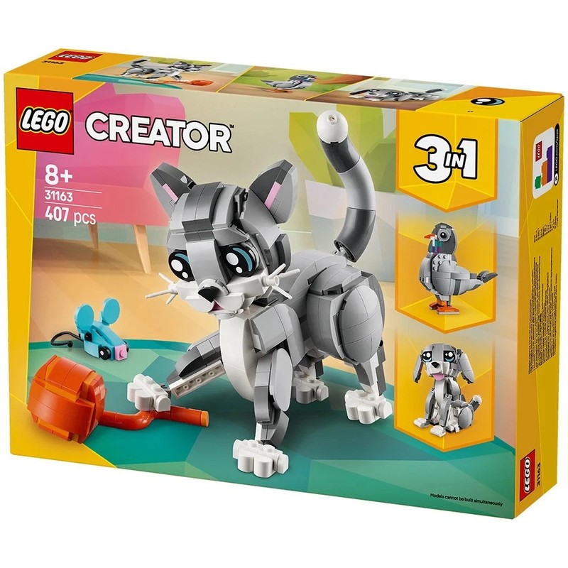 LEGO 31163 Creator 3in1 Playful Cat 407pcs Age 8+ Brand New & Sealed