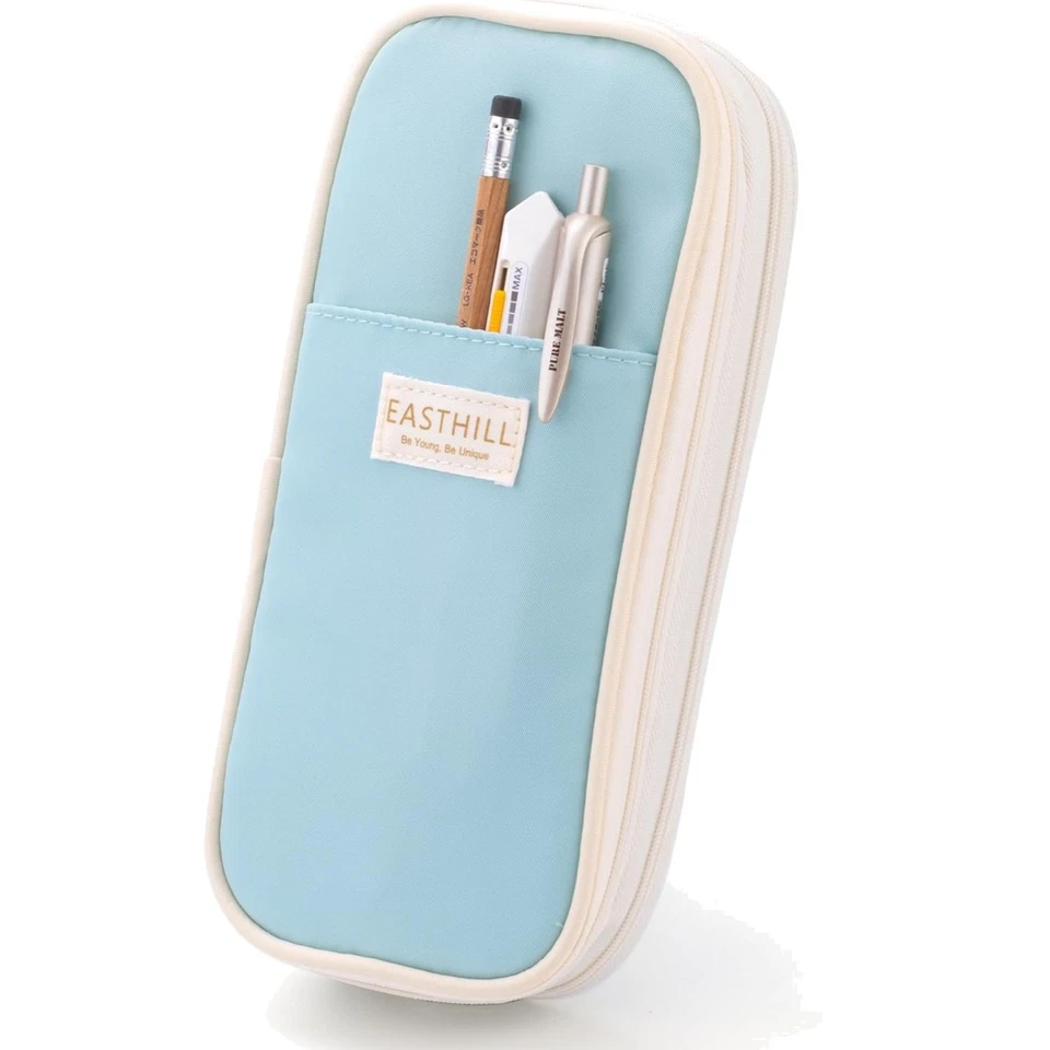 Federmäppchen groß Kapazität Schreibwaren Tasche Stiftetui Teenager Blau