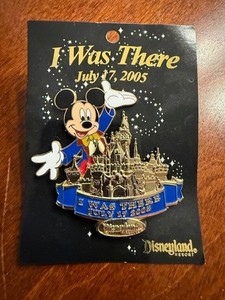 DISNEYLAND (CA) TWO PINS 50TH ANNIVERSARY "I WAS" & "I WORKED" There 7/17/05