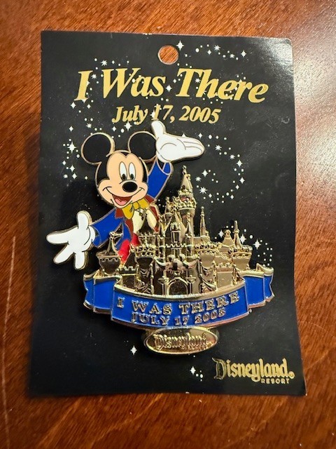 DISNEYLAND (CA) TWO PINS 50TH ANNIVERSARY "I WAS" & "I WORKED" There 7/17/05