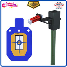 AR500 Steel Target for Shooting, 1/2 inch Thick Metal Target with T-Post Targ...