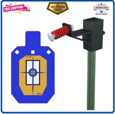 AR500 Steel Target for Shooting, 1/2 inch Thick Metal Target with T-Post Targ...