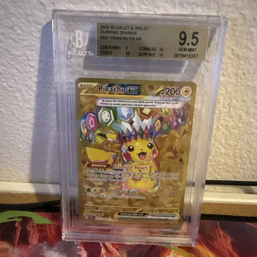 Pikachu EX 247/191 Surging Sparks Hyper Rare BGS 9.5 Gem Mint