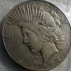 1922 Peace Dollar US $1 90% Silver Coin Circulated — photo 1