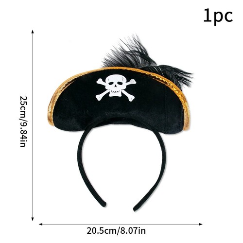 Stirnband Hut und Augenklappe 1-2 Stück Totenkopf Muster Halloween Party für Kinder Kostüm - Bild 4 von 34