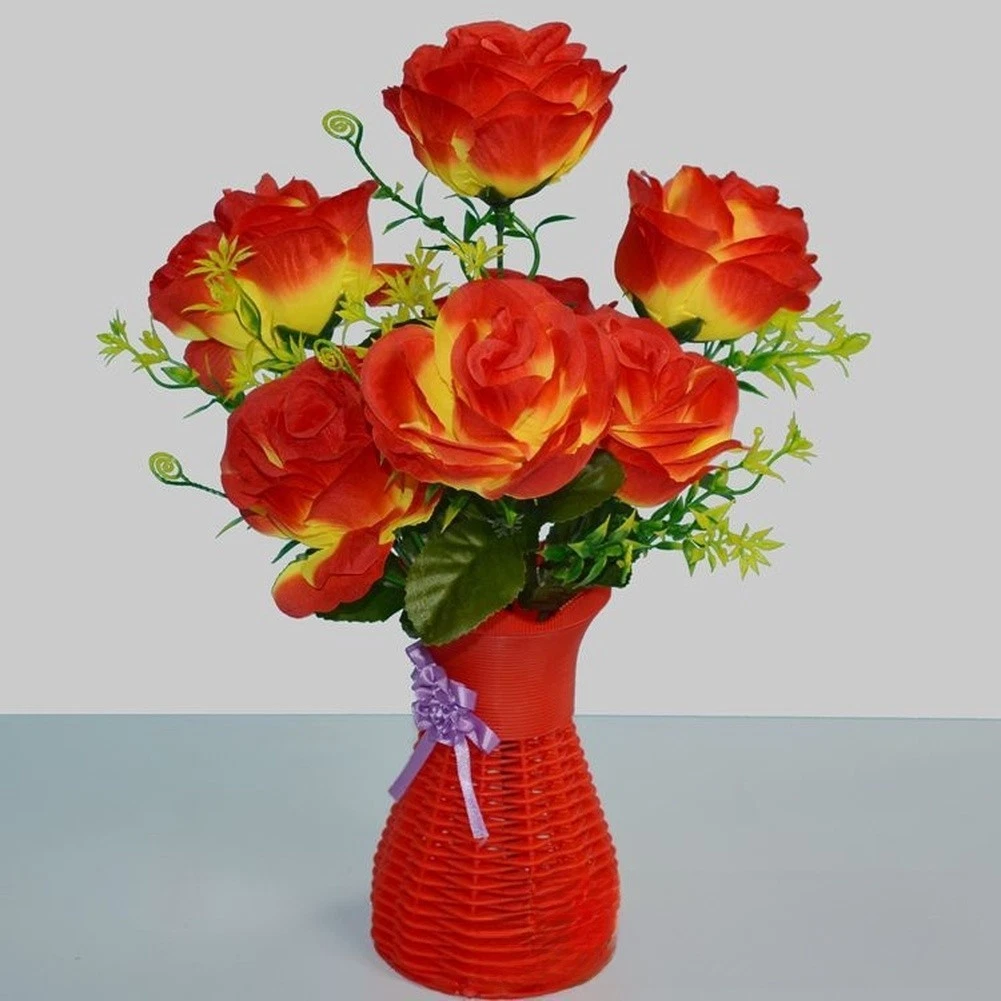 30 Rose Artificiali Viola Glitterate Con Stelo – Fiori Finti Per Bouquet, Decorazioni Feste E Casa (Viola)