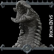 SANDWORM Monster Resin 3D Printed Fantasy Miniature D&D Tabletop RPG