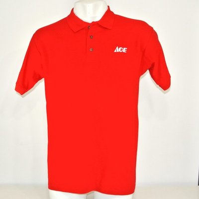 #ad ACE Hardware Store Employee Uniform Polo Shirt Red Size M Medium $28.32