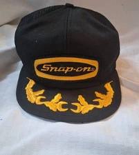 Vintage Snap-on Tools Scrambled Eggs Snapback Trucker Hat Black with Gold Leaf