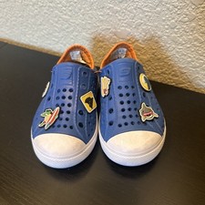 Skechers Niños Zapatos Niños Zapatos Agua Tacón Plegable Verano Azul Playa Surf