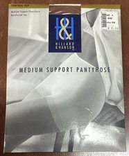 Hilliard & Hanson Med Support Control Top Pantyhose Beige Size A Reinforced Toe