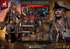 New Hot Toys DX39AE Pirates Caribbean 5 Jack Sparrow Rooted Hair Figure Model