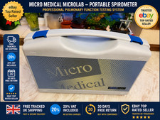 Probador de espirómetro portátil Micro Medical MicroLab con estuche de transporte - Inmaculado