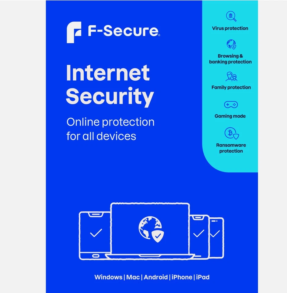 F Secure Internet Security And Scam Prevention 5 Devices For 2 Years - VAT Reg - Image 2 of 3