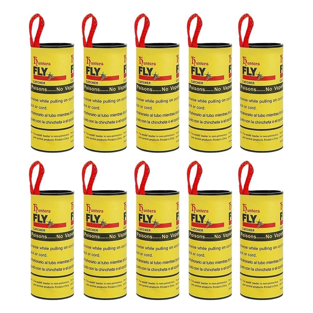 18Pcs Fly Catcher Insect Trap Killer Bug Flies Wasp Sticky Paper Glue Roll Tape