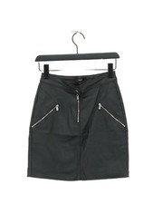 Next Women's Mini Skirt UK 6 Black Viscose with Elastane, Nylon Short Mini