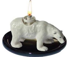 KLIMA L046 Lampe à huile en porcelaine - UN OURS POLAIRE BEAR
