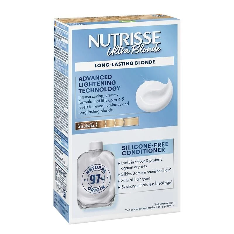 Tinte de cabello Garnier Nutrisse 100 rubio extra claro color gris cobertura completa x 5 piezas Foto 3 de 3