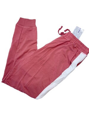 LULAROE Jax Large Pink White stripes Jogger Fits 14/16