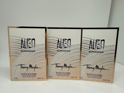 Lot  3 Vials ALIEN SUNESSENCE by Thierry Mugler 0.04 oz/ 1.2 ML EDT Sample Spray
