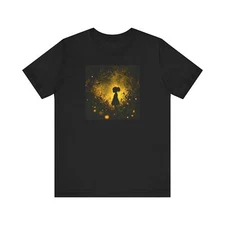Enchanting Night Silhouette Magical Firefly Fire Unisex Jersey Short Sleeve Tee