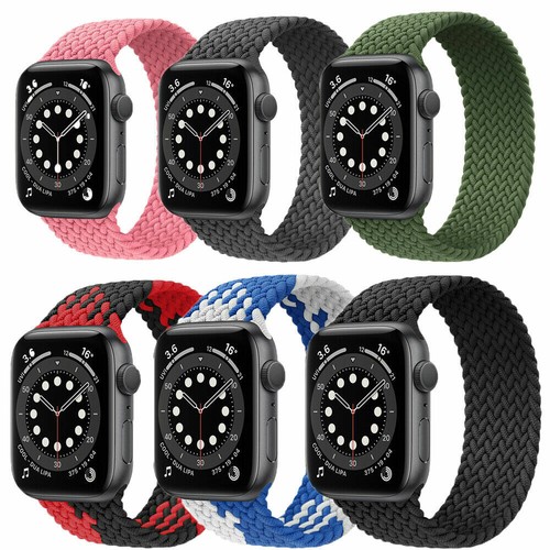 For Apple Watch Band Series 6 5 4 3 SE Fabric Nylon Braided Strap 38/40/42/44 - Picture 5 of 28